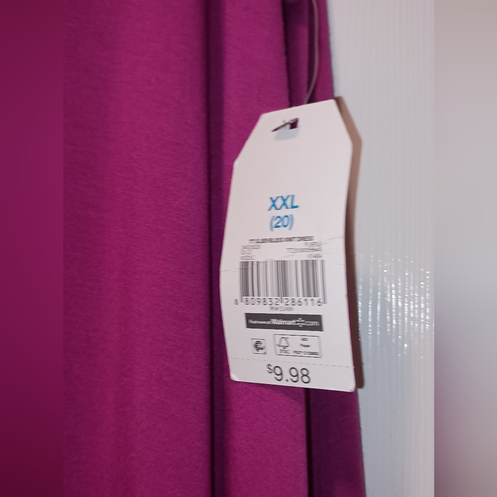 Time And Tru Fushia Sun Dress Size XXL New With Tags - Picture 3 of 4